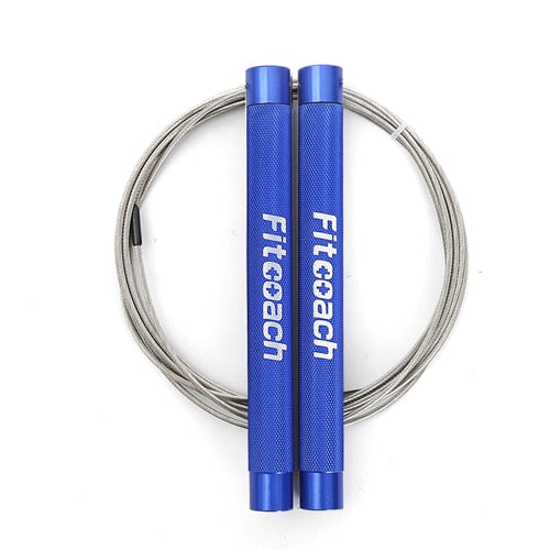 Fitcoach Speed ​​Jump Rope Cuerda de saltar de aluminio ajustable para fitness, ejercicio de resistencia, entrenamiento de intensidad