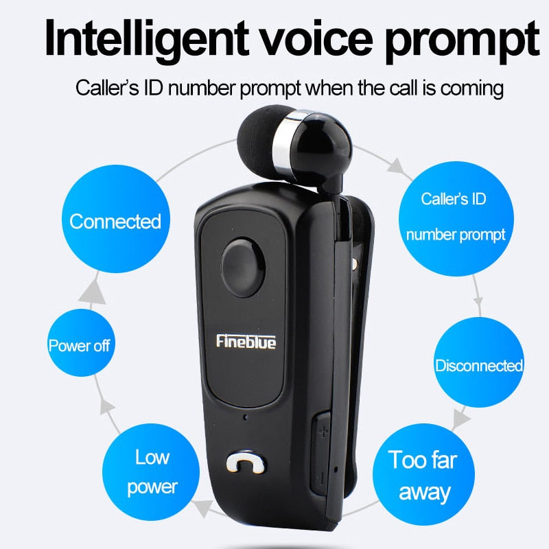 Fineblue F920 Earphone Wireless Bluetooth-compatible Mini Clip Headset Noise Canceling Reduction Ear Phones Hifi Mic F980 F990