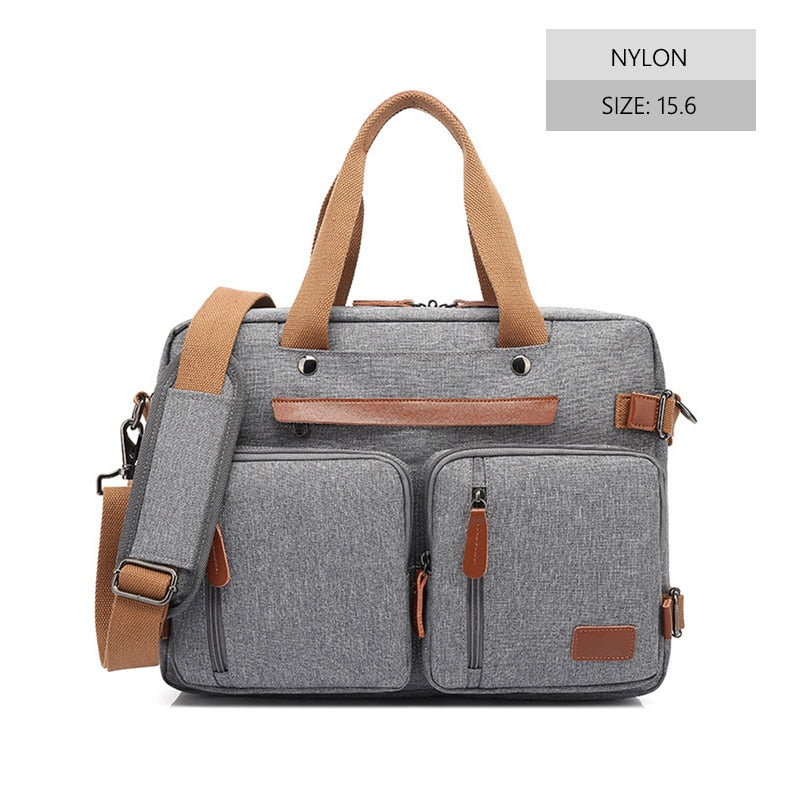 Men Canvas Work Bag Briefcase Travel Messenger Shoulder Bag Multifunction Tote Handbag Big Casual Business Laptop Pocket XA284ZC