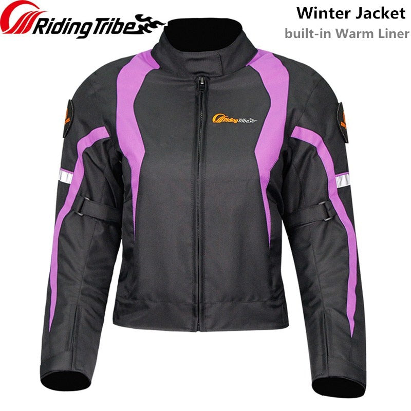 Frauen Motorradjacke Reiten Schutzpanzer Mantel Sommer Winter Wasserdicht Warm Lady Girl Kleidung Antikollisionsabnutzung JK-52