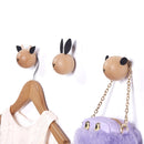 Children's Room Decoration Wooden Coat Hook Cartoon Animal Head Wall Hooks Kindergarten Baby Newborn Gift Deer/bear/rabbit