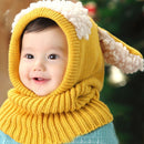 Korean Baby Knitting hats dog Ears winter Earflap Boys Girls Scarf Set Cute Warm Toddler Hat Kids Children Windproof Cap 0-4Y