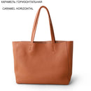 Einfache Casual Leder Frauen Umhängetasche Luxusmarke Designer Echtes Leder Dame Handtaschen Pendlertasche Große Weibliche Totes Tasche