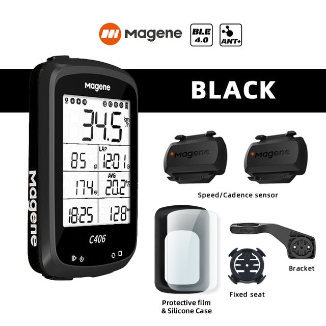 Magene C406 Bike Computer GPS Wireless Smart Mountain Road Bicycle Monito Stopwatchring Cycling Data Map bicycle Speed Stopwatch