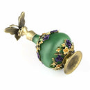 23ml Antique Butterfly Empty Crystal Metal Perfume Bottle Wedding Gift Art Decor