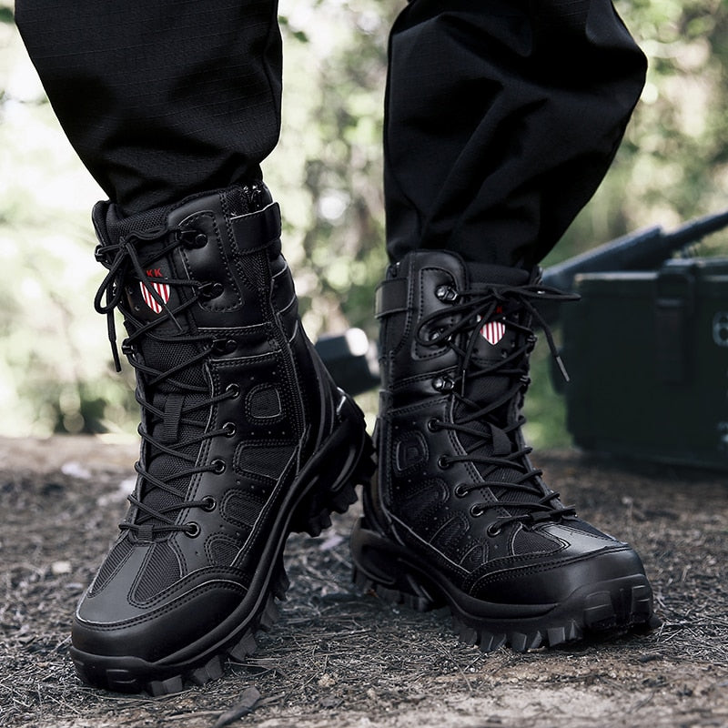 Botas militares de marca para hombre, botines antideslizantes para hombre, botas impermeables de invierno para hombre, botas de moto para hombre, botas de desierto para exteriores