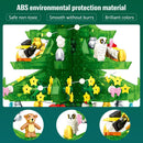 Christmas Theme Rotating LED Shining Music Box Building Blocks DIY City Friends Tree House Bricks Toys For Children Xmas Gifts