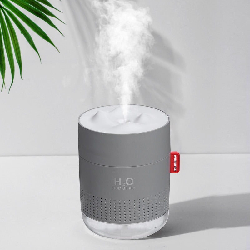 White Snow Mountain Luftbefeuchter 500ML Ultraschall USB Aroma Air Diffusor Beruhigendes Licht Aromatherapie Humidificador Home Diffusor