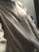 BELIARST Otoño e Invierno nuevo suéter de Cachemira para mujer suéter de cuello alto suéter grueso suelto camisa de punto de párrafo corto