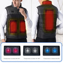 4 Zones Outdoor Heated Vest Men Women Electric Intelligent Heating Vest Jacket Slveeless Thermal Waistcoat Sports Hiking Camping