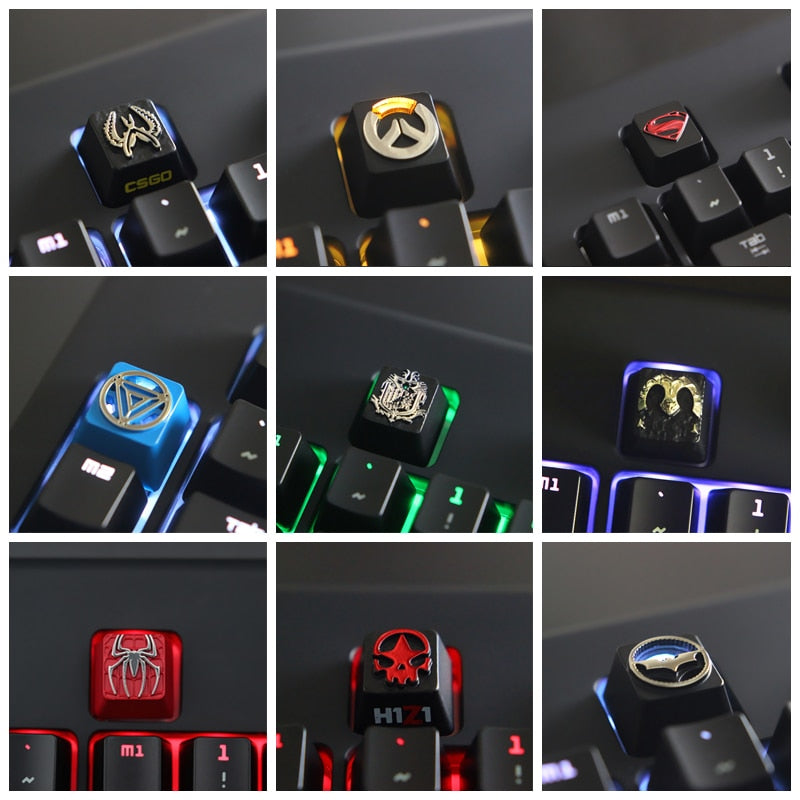 Keycap Customized embossed zinc alloy keycap for game mechanical keyboard, high-end unique DIY for C