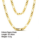Effie Queen Italy Real 925 Silver Diamond-Cut Figaro Chain Necklace 5mm Wide 40-60cm Long Woman Man Neck Chain Jewelry Gift SC34