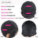 Peluca brasileña larga y recta con flequillo Peluca de cabello humano 150% de densidad Peluca de máquina completa con flequillo para mujeres negras