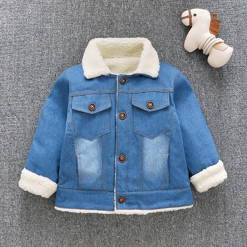 New Winter Children Thicken Clothes Baby Boys Girls Cotton Hooded Jacket Autumn Kids Toddler Fashion Coat Infant Casual Costume