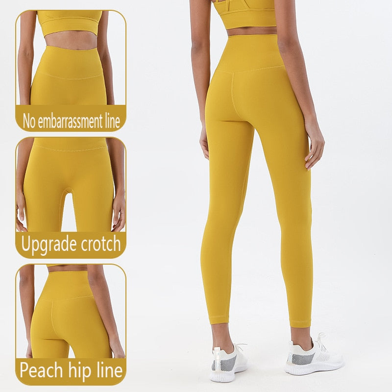 3.0 One-piece cutting Yoga Fitness Pants Soft Naked-Feel Sport Yoga Pants High Waist Gym Jogging Fitness Athletic Legging