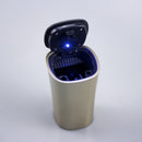 Cenicero portátil para coche con luz LED azul, energía Solar automática, taza para humo de cigarrillo, cenicero para accesorios de coche