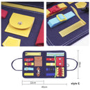 Juguetes Montessori para niños, tablero ocupado para bebés, hebilla de entrenamiento, tablero sensorial educativo esencial para niños pequeños, desarrollo de inteligencia