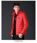 High Quality Heated Jackets Vest Down Cotton Mens Women Outdoor Coat USB Electric Heating Hooded Jackets Warm Winter ThermalCoat