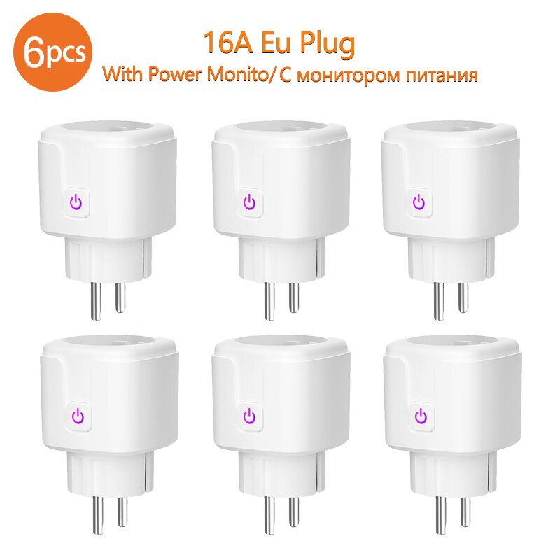 WIFI smart plug 16A EU WiFi Socket  With Timing APP Control,Compatible Alexa Google Home