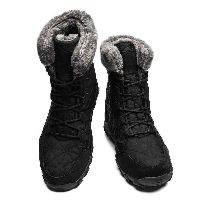 Super Warm Winter Men Snow Boots Outdoor Suede Leather Boots Men Winter Shoes Man High Mid-Calf Keep Warm Botas Hombre