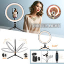 10" LED Ringlicht 26cm Fotografie Beleuchtung Dimmbare Selfie RGB Lampe mit Stativ für Make-up Youtube Tiktok Handy Kamera Video