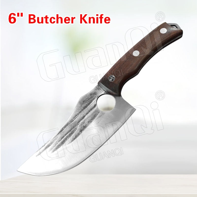 Fish Filleting Knife Stainless Steel Boning Knife Handmade Fishing Knife Kitchen Meat Cleaver Camping Cutter Chef Knives