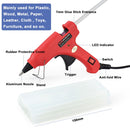 NEWACALOX 20W 220V Hot Melt Glue Gun with 20Pcs 7mm Glue Sticks Industrial Mini Guns Thermo Gluegun Heat Temperature Tool