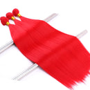 Paquetes de cabello lacio brasileño de 22 pulgadas, extensiones de cabello de cola de caballo tejido sintético de una pieza de 100 gramos para mujeres africanas