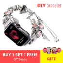 Correa de reloj DIY para mujer para apple watch 5 4 banda 44mm iwatch bandas deportivas 42mm accesorios 40mm serie 3 2 pulsera 38mm correa de reloj