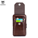 BULLCAPTAIN, riñoneras de piel auténtica para hombre, riñonera para teléfono, riñonera pequeña para hombre, riñonera pequeña para el pecho