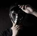 Máscara de bailarina de fibra de carbono de sarga, Cosplay de Halloween, máscara de hipopótamo de la muerte