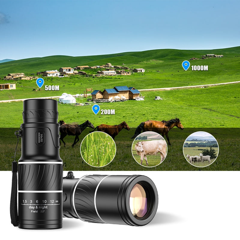 APEXEL Monocular Telescope Professional 16x52 BAK4 Prism Focus Zoom Lens Optical Night and Day Vision Outdoor Camping Tourism