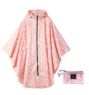 Freesmily - Chubasquero de moda para mujer, impermeable, capa de poncho de lluvia con capucha para senderismo, escalada y turismo