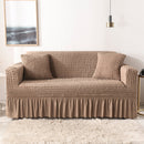 Elastic Sofa Cover Living Room Solid Color Sofa Cover Lattice Sofa Cover Elegant Skirt for Living Room Armchair Couch Sofa
