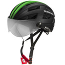 QUESHARK, casco de ciclismo ultraligero para hombres y mujeres, bicicleta de montaña, bicicleta de carretera, motocicleta, lente transparente extraíble, tapa segura QE116