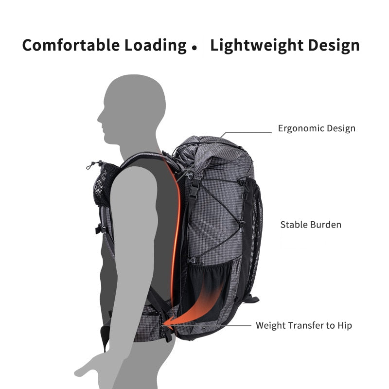 Naturehike Outdoor Bag 60L Mochila de escalada impermeable Bolsa de deporte de alta capacidad Hombres / Mujeres Mochila de viaje de senderismo ultraligera