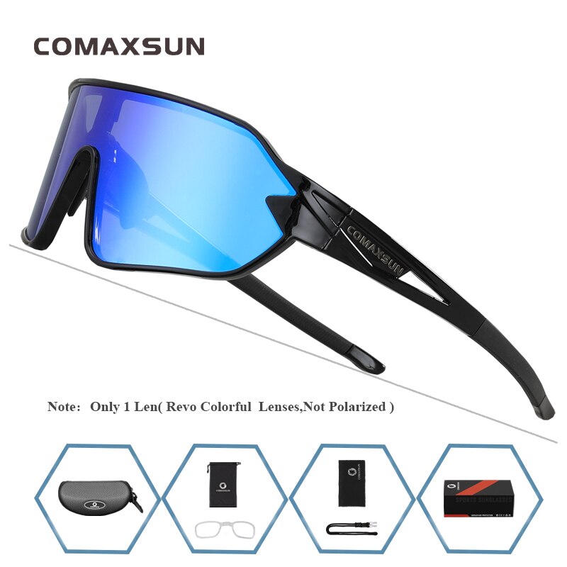 COMAXSUN gafas de ciclismo polarizadas 5 lentes MTB bicicleta de carretera deporte espejo gafas de sol gafas de montar Anti-UV400 gafas de bicicleta