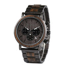 Reloj BOBOBIRD para hombre, relojes de pulsera de madera para hombre, cronógrafo con mango luminoso, reloj masculino en caja de regalo