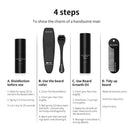 4 unids/set Kit para el crecimiento de la barba, conjunto potenciador del crecimiento del cabello para hombres, aceite esencial para el crecimiento de la barba, conjunto para el cuidado de la barba Facial, el mejor regalo para hombres