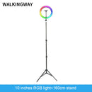 10" LED Ringlicht 26cm Fotografie Beleuchtung Dimmbare Selfie RGB Lampe mit Stativ für Make-up Youtube Tiktok Handy Kamera Video