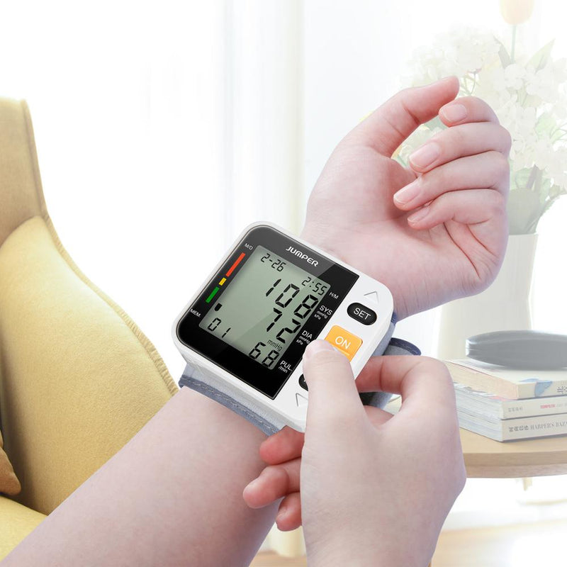 Sphygmomanometers pulsometer Automatic Digital LCD Display Wrist Blood Pressure Monitor Heart Beat Rate Pulse Meter Tonometer