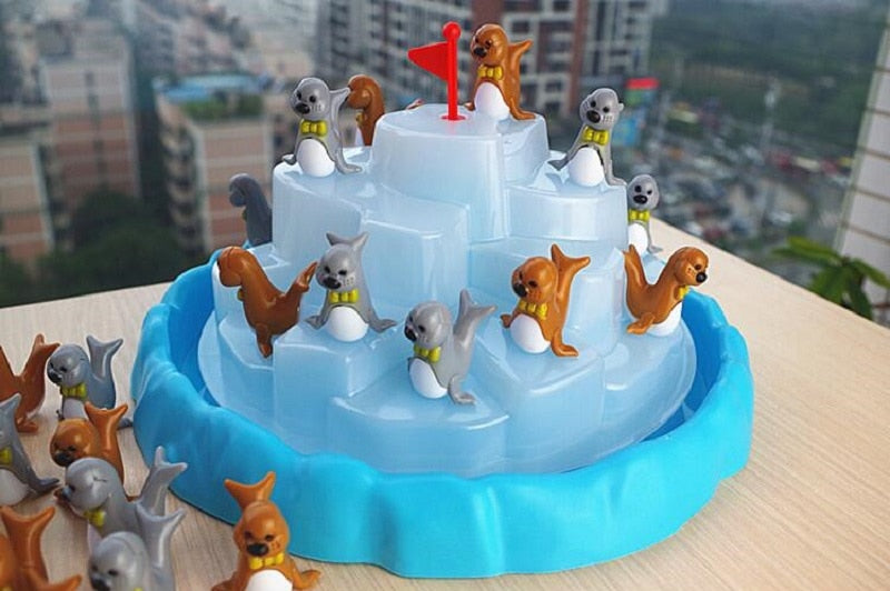 Pinguin-Eisberg-Balance-Spielzeug Lustiges Familien-Partyspiel für Kinder ab 4 Jahren