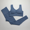 2 Piece Set Women Seamless Yoga Set Fitness Clothing High Waist Leggings+Sport Bra Gym Workout Clothes Woman Jogging Sportwear