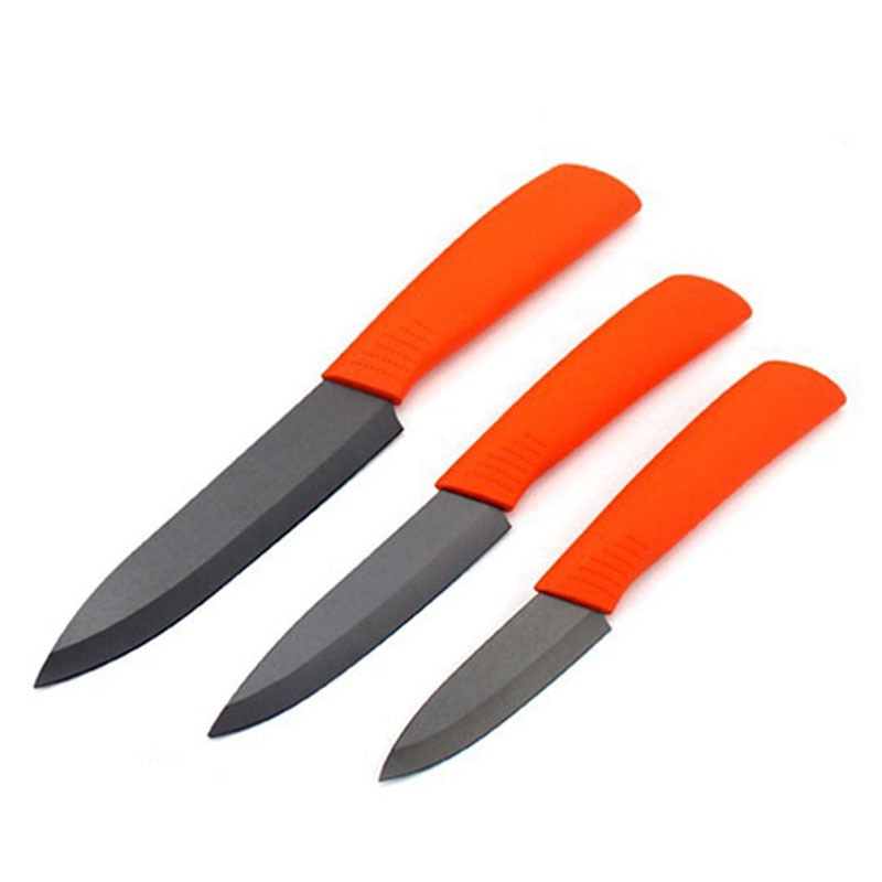 3 pcs Kitchen Ceramic Knives 3 4 5 inch sharp Black Blade Knives Set Peeler Zirconia Fruit Chef Knife Cooking Tool