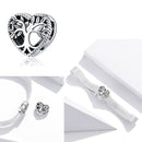 WOSTU 925 Sterling Silver Circle Charm Round CZ Bead Bead Clip Fit Original reflection Charm Bracelet Jewelry Accessories CQX101