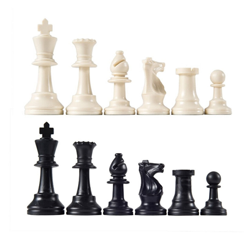 High Quality Chess Game King High 97mm 77mm 64mm Ajedrez Medieval Chess Set No Chessboard 32 Chess Pieces Kids Toys Playing Game