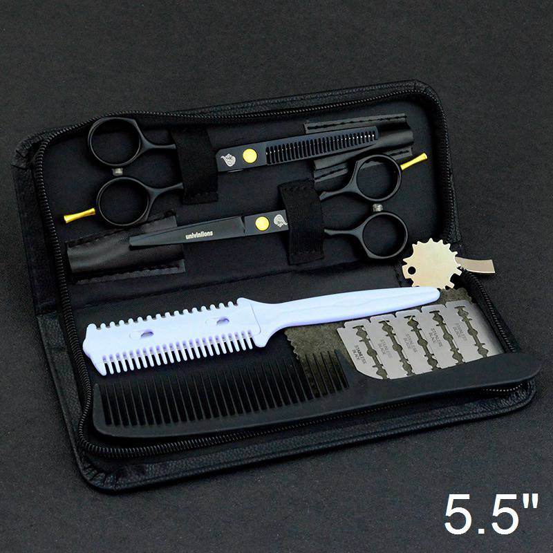 5,5/6,0 "oferta tijeras de pelo japonesas tijeras profesionales tijeras de peluquería baratas peluquero adelgazamiento maquinilla de afeitar corte de pelo