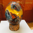 Decoración de Halloween, estatua de huevo de dinosaurio, huevo de dragón de Lava, colección Ornamental de resina, cristal Minerale, piedras preciosas, Reiki, decoración del hogar