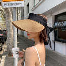 Oversize Straw Bucket Hat Women Bow Women's Summer Visor Cap 2022 Fashion Fishing Hat Bob Men's Panama Hats bone feminino MZ015