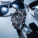 SMAEL Herren Sportuhren Digital Double Time Chronograph Uhr Herren LED Chronometer Wochenanzeige Armbanduhren montre homme Hour